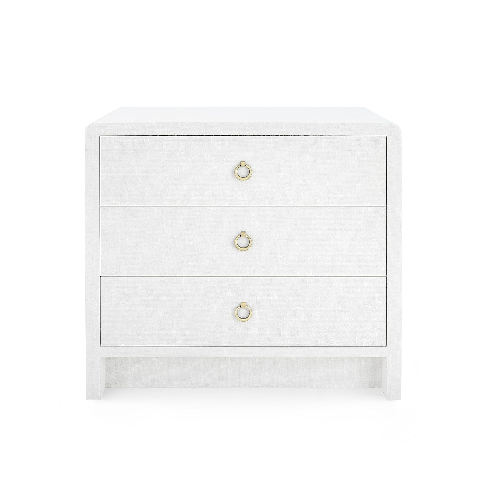 Villa & House - Bryant 3-drawer Side Table, White Linen-Bungalow 5-Blue Hand Home