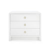 Villa & House - Bryant 3-drawer Side Table, White Linen-Bungalow 5-Blue Hand Home