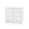 Villa & House - Bryant 3-drawer Side Table, White Linen-Bungalow 5-Blue Hand Home