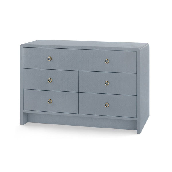 Villa & House - Bryant Extra Large 6-Drawer, Gray-Bungalow 5-Blue Hand Home