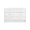 Villa & House - Bryant Extra Large 6-Drawer, White Linen-Bungalow 5-Blue Hand Home