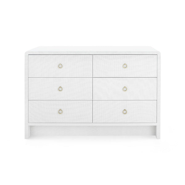 Villa & House - Bryant Extra Large 6-Drawer, White Linen-Bungalow 5-Blue Hand Home