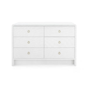 Villa & House - Bryant Extra Large 6-Drawer, White Linen-Bungalow 5-Blue Hand Home