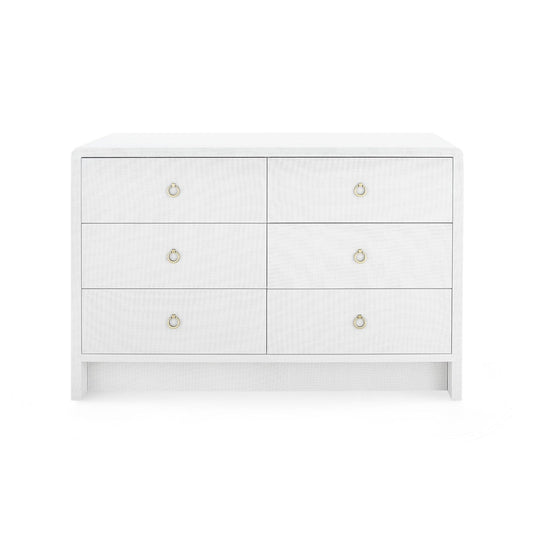 Villa & House - Bryant Extra Large 6-Drawer, White Linen-Bungalow 5-Blue Hand Home