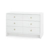 Villa & House - Bryant Extra Large 6-Drawer, White Linen-Bungalow 5-Blue Hand Home
