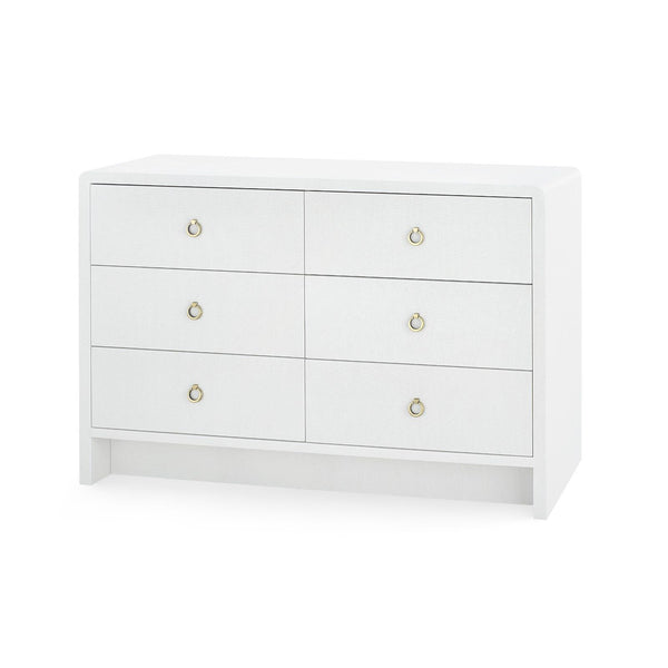 Villa & House - Bryant Extra Large 6-Drawer, White Linen-Bungalow 5-Blue Hand Home