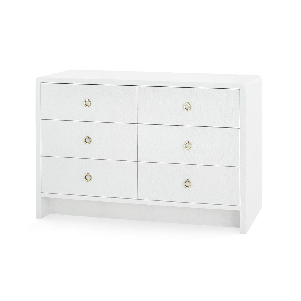 Villa & House - Bryant Extra Large 6-Drawer, White Linen-Bungalow 5-Blue Hand Home