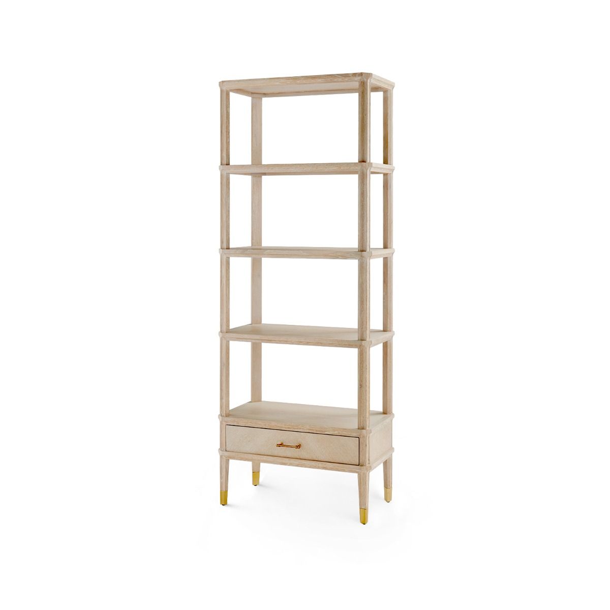 Villa & House - Bertram Etagere, Bleached Cerused Oak-Bungalow 5-Blue Hand Home