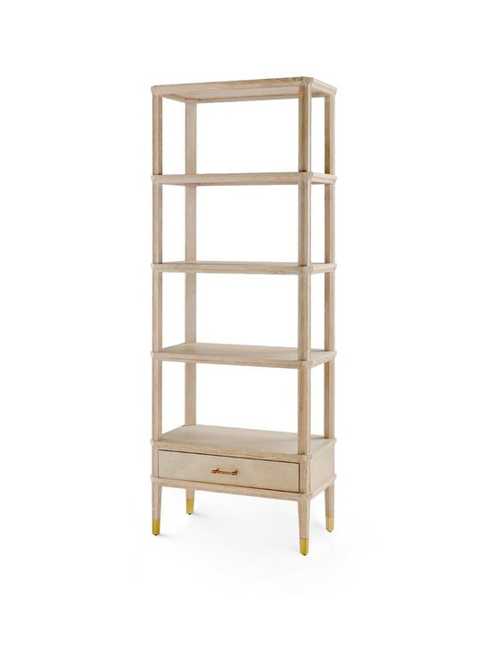 Villa & House - Bertram Etagere, Bleached Cerused Oak