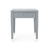 Villa & House - Claudette 1-drawer Side Table, Gray And Nickel-Bungalow 5-Blue Hand Home