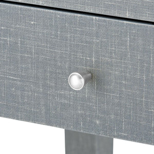 Villa & House - Claudette 1-drawer Side Table, Gray And Nickel-Bungalow 5-Blue Hand Home