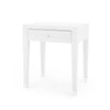 Villa & House - Claudette 1-drawer Side Table, White And Nickel-Bungalow 5-Blue Hand Home