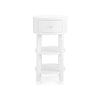 Villa & House - Claudette 1-drawer Round Side Table, White And Nickel-Bungalow 5-Blue Hand Home