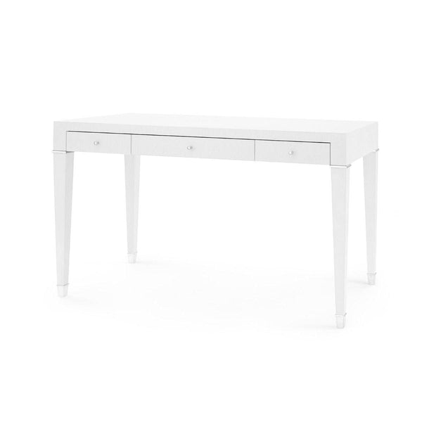 Villa & House - Claudette Desk, White And Nickel-Bungalow 5-Blue Hand Home
