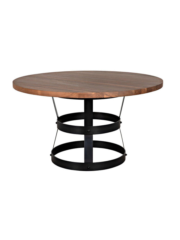 Basket Dining Table, Walnut/Steel Base-CFC Furniture-Blue Hand Home