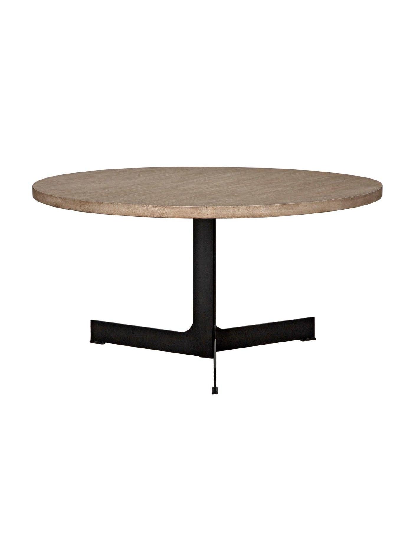 Edward Dining Table, Alder/Steel Base-CFC Furniture-Blue Hand Home