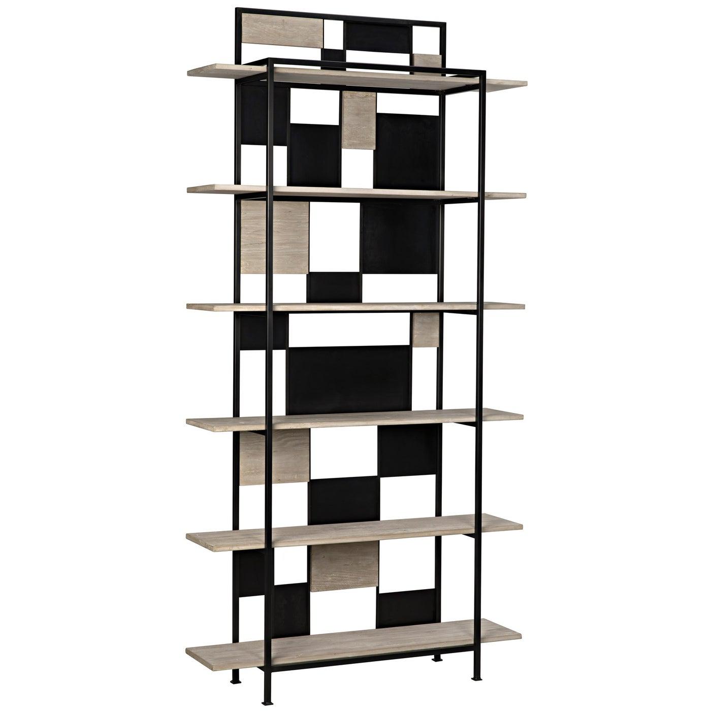 Michelle Bookcase Steel/Reclaimed Lumber-CFC Furniture-Blue Hand Home