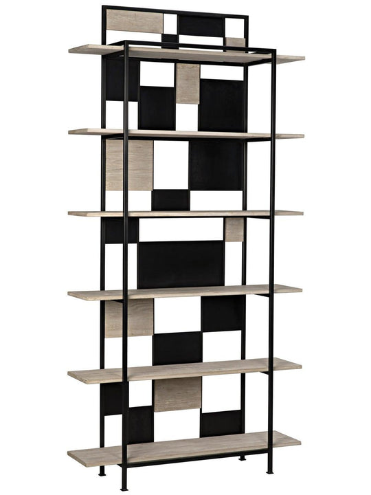 Michelle Bookcase Steel/Reclaimed Lumber