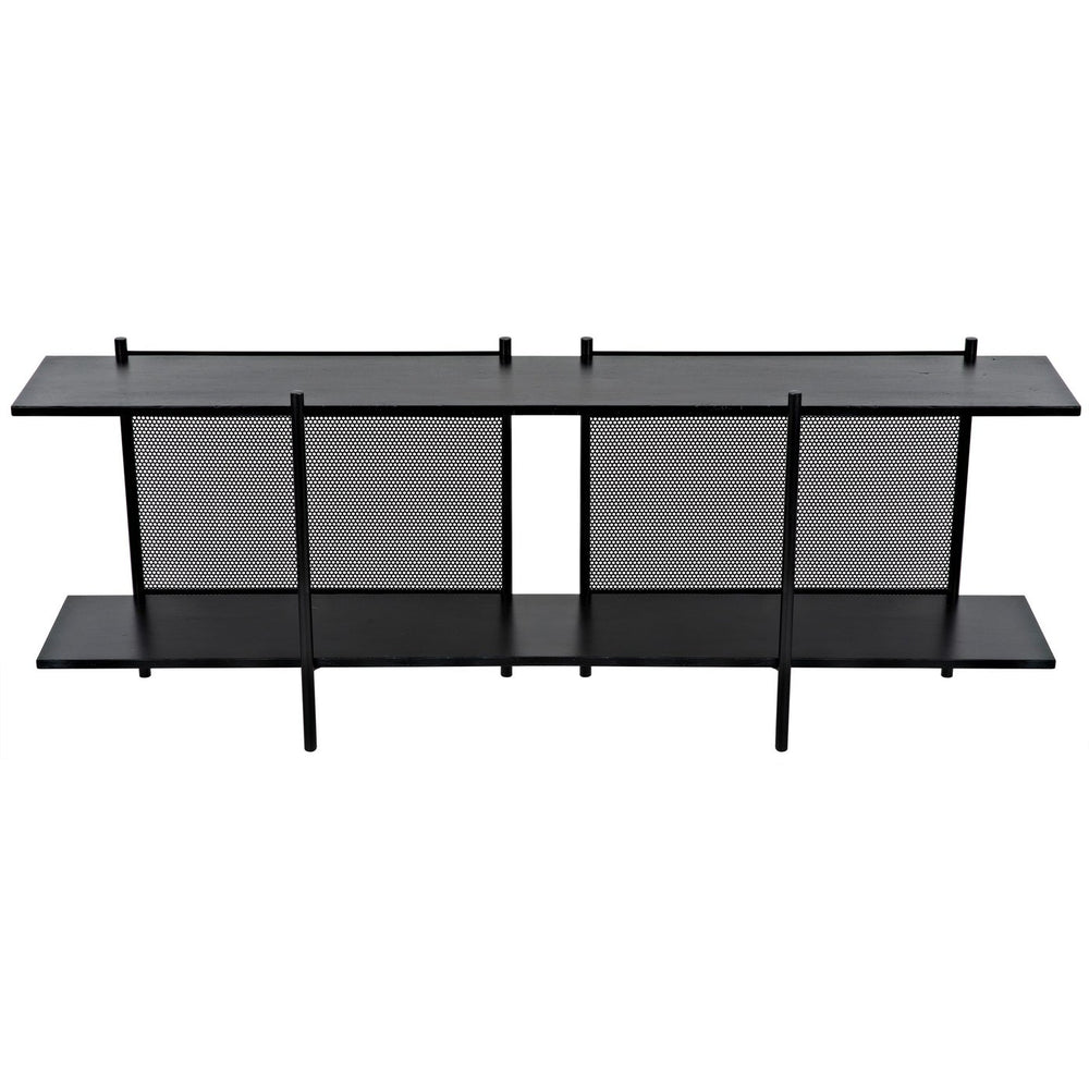 Anniston Console Steel/Walnut Shelves-CFC Furniture-Blue Hand Home