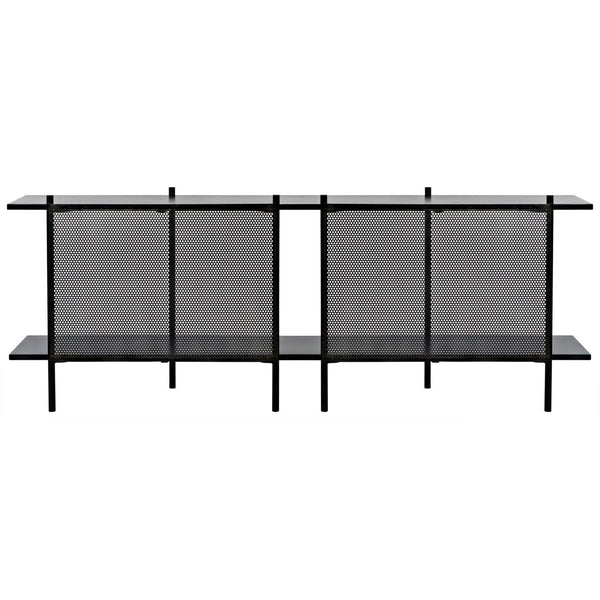 Anniston Console Steel/Walnut Shelves-CFC Furniture-Blue Hand Home