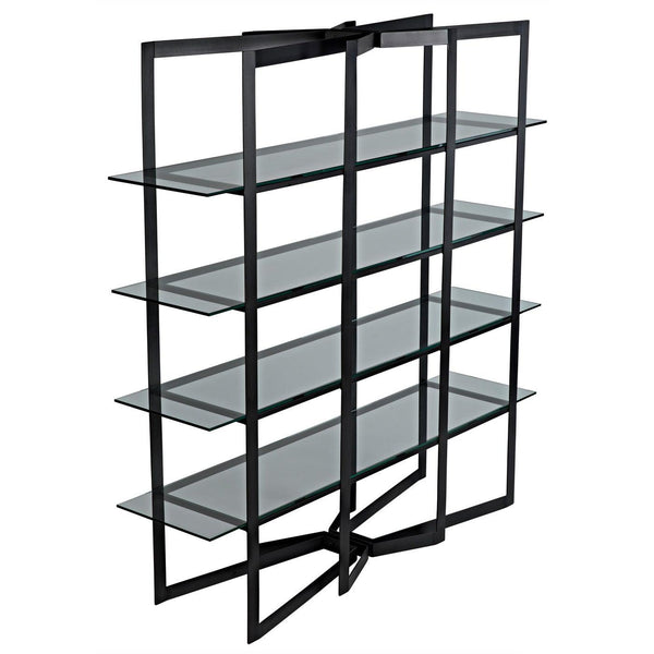 Gael Bookcase Steel/Glass-CFC Furniture-Blue Hand Home