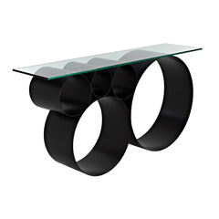 Roger Console. Steel Base, Glass Top-CFC Furniture-Blue Hand Home