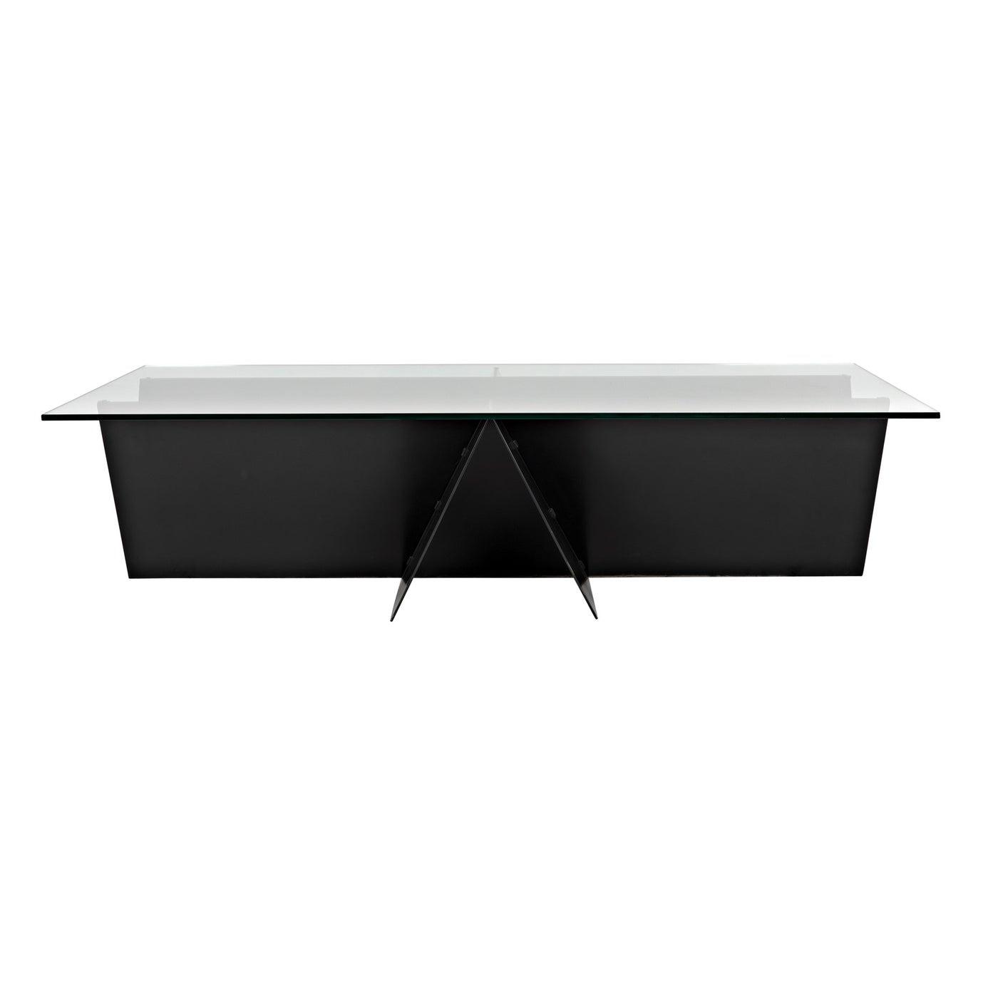 Rob Coffee Table, Steel Base, Glass Top-CFC Furniture-Blue Hand Home