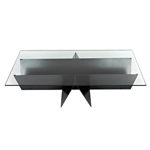 Rob Coffee Table, Steel Base, Glass Top-CFC Furniture-Blue Hand Home