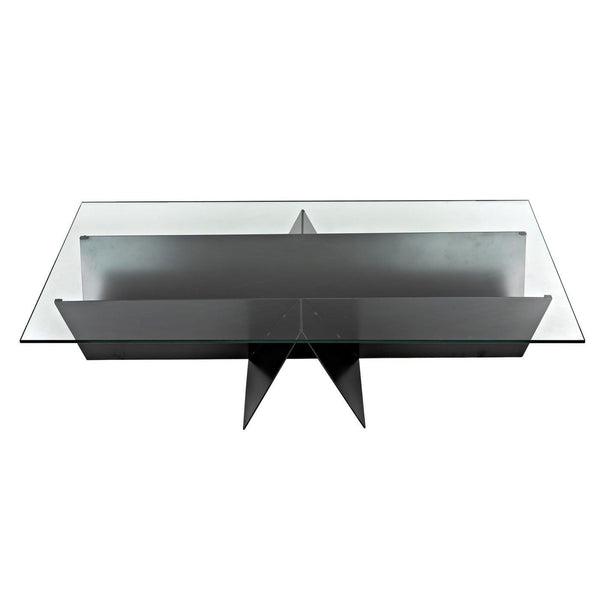 Rob Coffee Table, Steel Base, Glass Top-CFC Furniture-Blue Hand Home