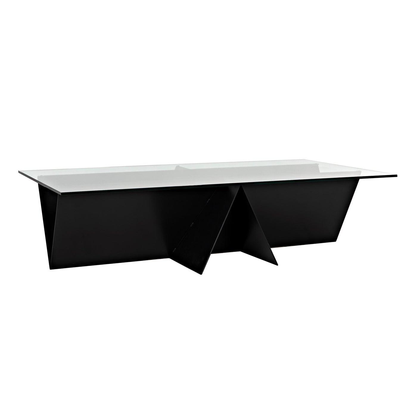Rob Coffee Table, Steel Base, Glass Top-CFC Furniture-Blue Hand Home