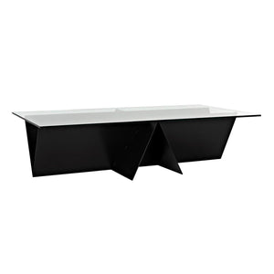 Rob Coffee Table, Steel Base, Glass Top-CFC Furniture-Blue Hand Home