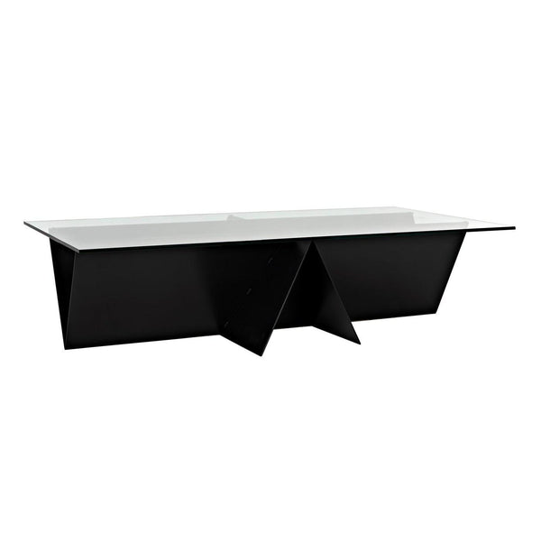 Rob Coffee Table, Steel Base, Glass Top-CFC Furniture-Blue Hand Home