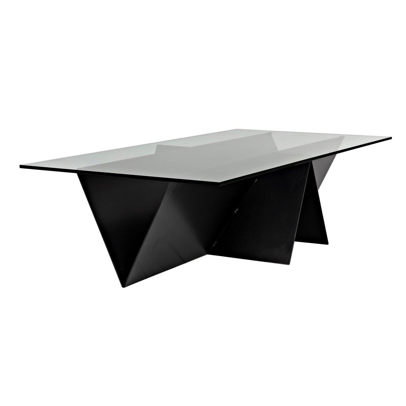 Rob Coffee Table, Steel Base, Glass Top-CFC Furniture-Blue Hand Home