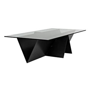 Rob Coffee Table, Steel Base, Glass Top-CFC Furniture-Blue Hand Home