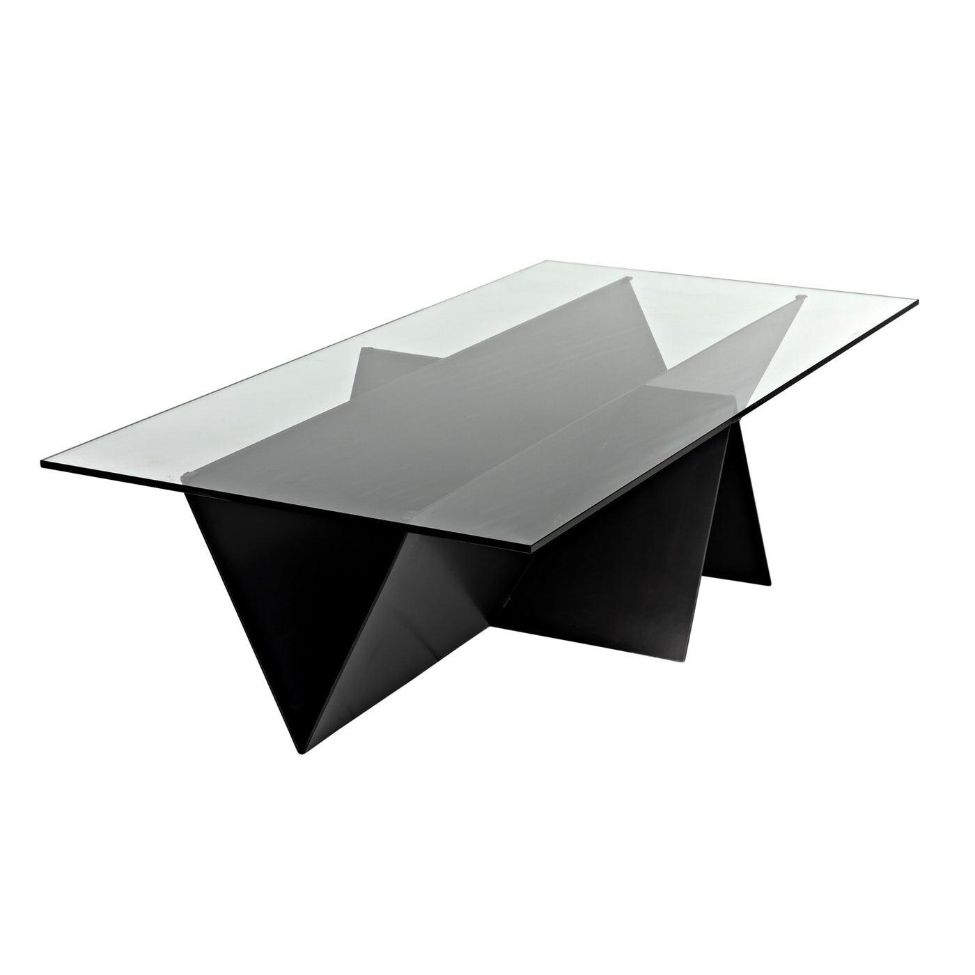 Rob Coffee Table, Steel Base, Glass Top-CFC Furniture-Blue Hand Home