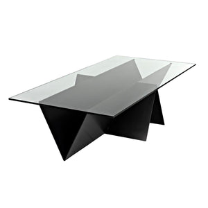 Rob Coffee Table, Steel Base, Glass Top-CFC Furniture-Blue Hand Home
