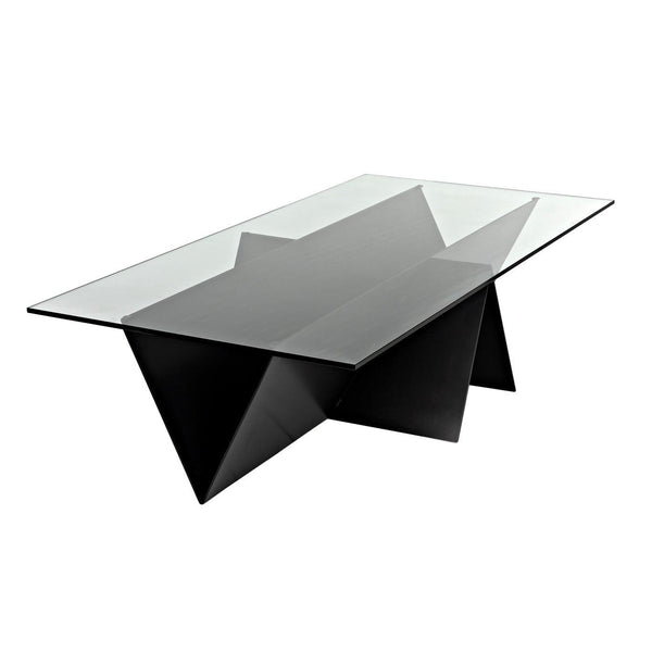 Rob Coffee Table, Steel Base, Glass Top-CFC Furniture-Blue Hand Home