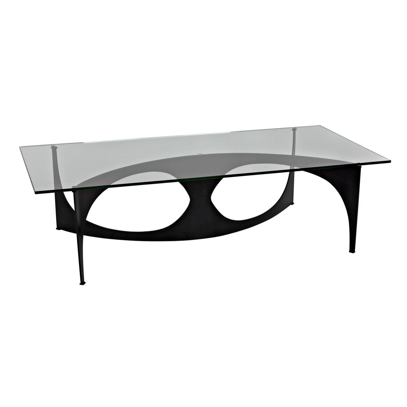 Leah Coffee Table, Steel Base, Glass Top-CFC Furniture-Blue Hand Home