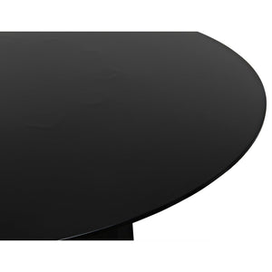 Noir Column Dining Table, Black Steel-Noir Furniture-Blue Hand Home