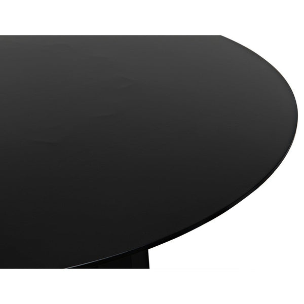 Noir Column Dining Table, Black Steel-Noir Furniture-Blue Hand Home
