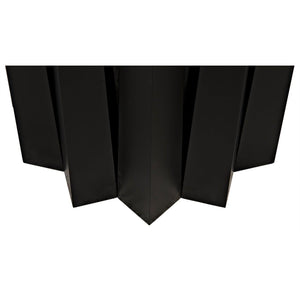 Noir Column Dining Table, Black Steel-Noir Furniture-Blue Hand Home