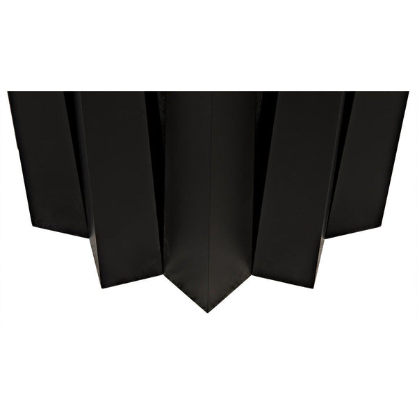 Noir Column Dining Table, Black Steel-Noir Furniture-Blue Hand Home