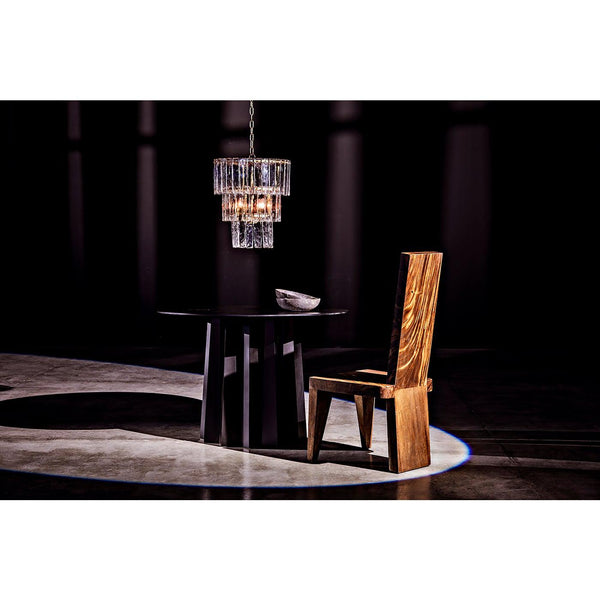 Noir Column Dining Table, Black Steel-Noir Furniture-Blue Hand Home