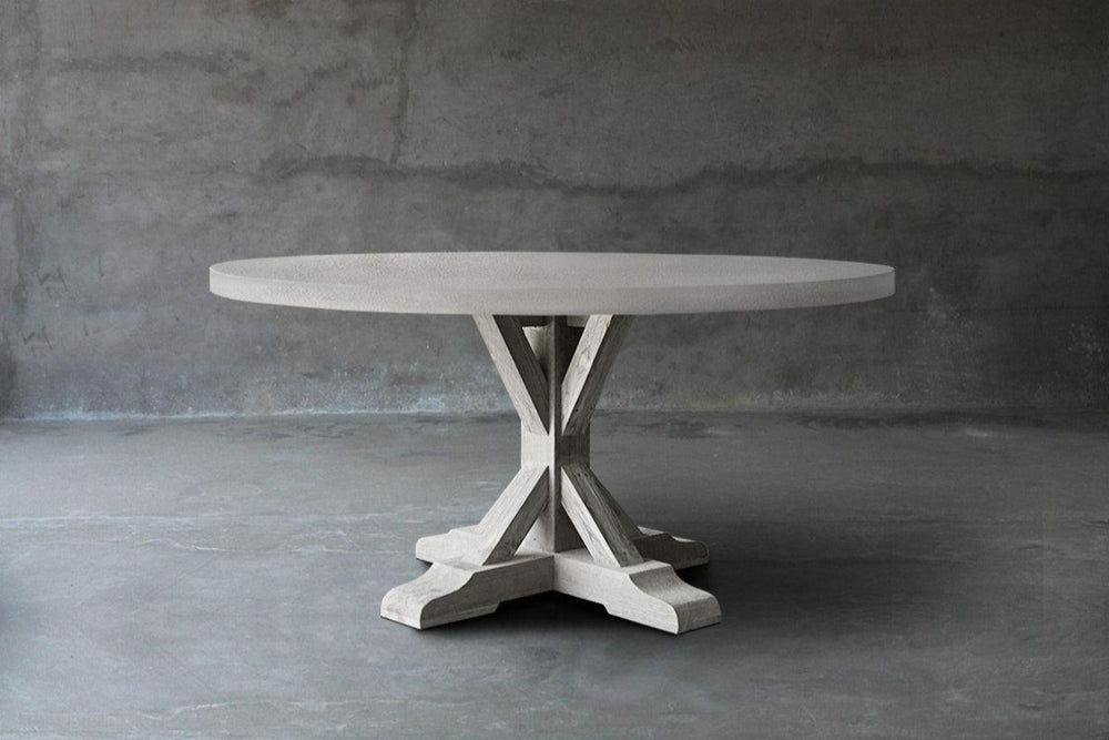 Concrete Round Table - R Base-Organic Restoration-Blue Hand Home