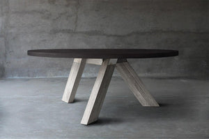 Concrete Top Dining Table - V Base-Organic Restoration-Blue Hand Home