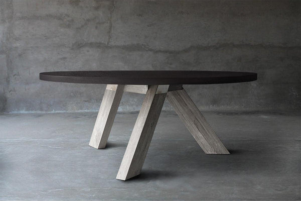 Concrete Top Dining Table - V Base-Organic Restoration-Blue Hand Home