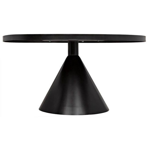 Noir Furniture Cone Dining Table, Black Metal-Noir Furniture-Blue Hand Home