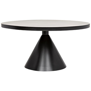 Noir Furniture Cone Dining Table, Black Metal-Noir Furniture-Blue Hand Home