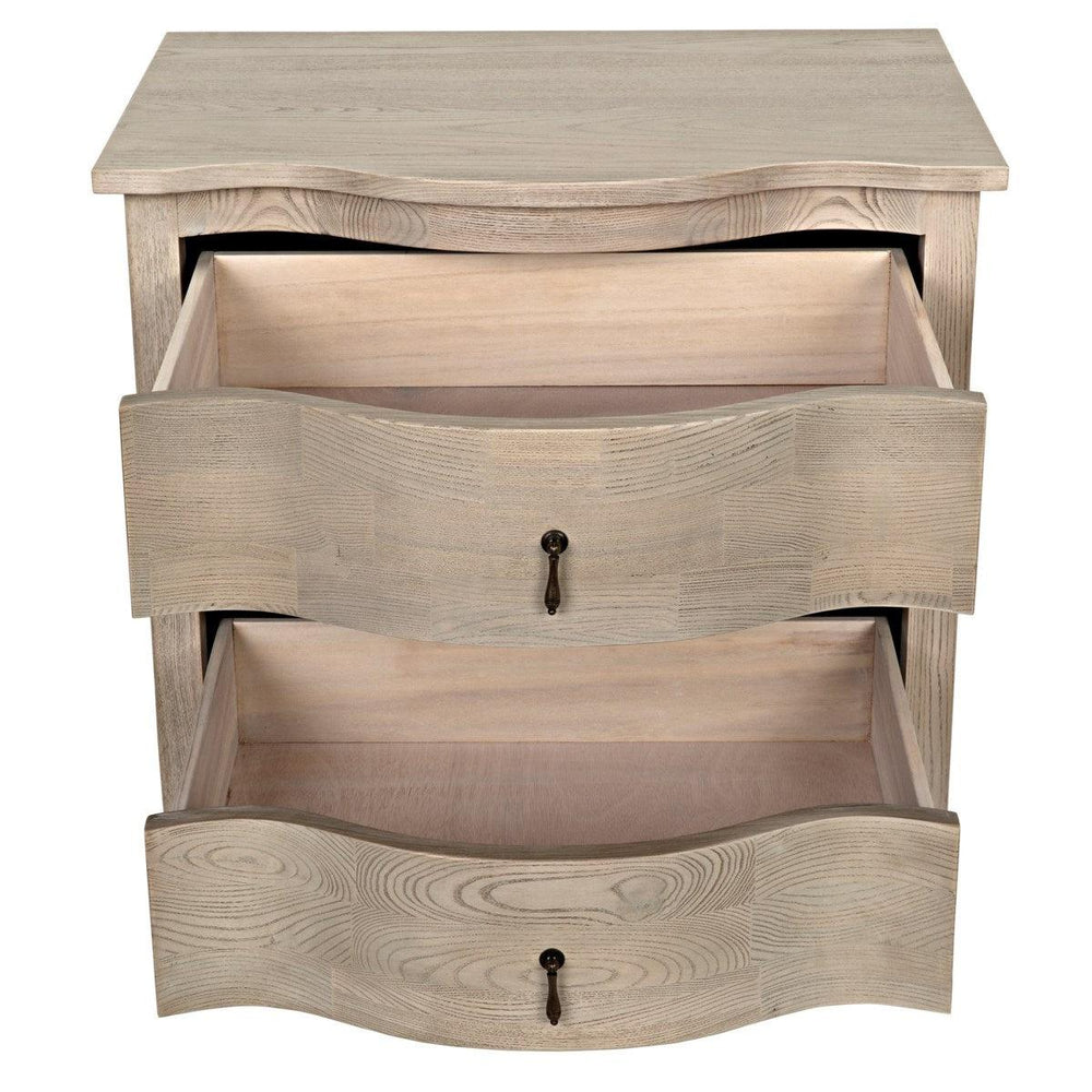 Noir Curved Front Side Table-Noir Furniture-Blue Hand Home