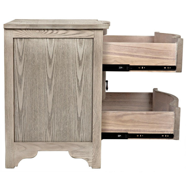 Noir Curved Front Side Table-Noir Furniture-Blue Hand Home